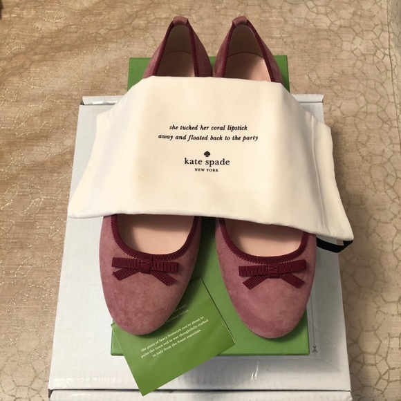 Hold! Kate Spade Melia pink suede ballet flat  9 - Picture 6 of 16